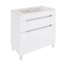 AQUA DE MARCO Тумба напольная с раковиной OLIVIA 80см, два ящика, белый 2080COLI/F/2; 280OLIVIA