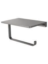 Держатель для туалетной бумаги с полкой WONZON & WOGHAND ECLIPSE, Темный графит (WW-9126-BGM)