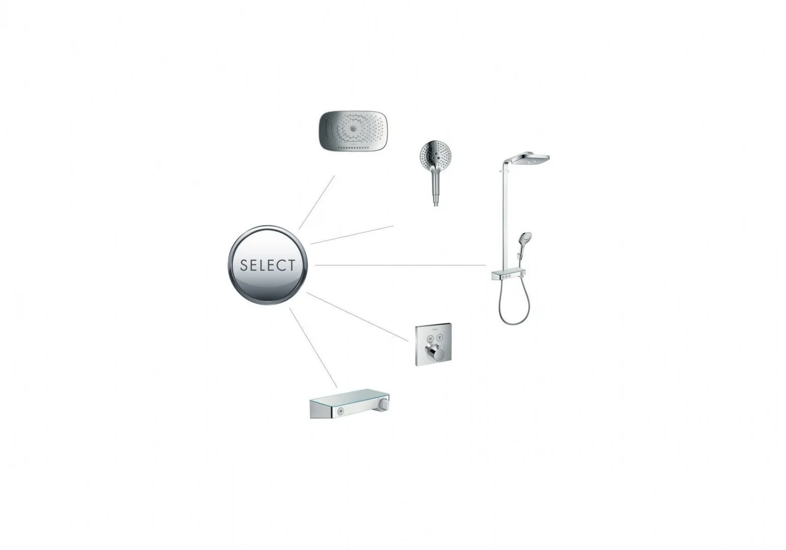 Приобрести смеситель для душа с термостатом hansgrohe shower select 15763000