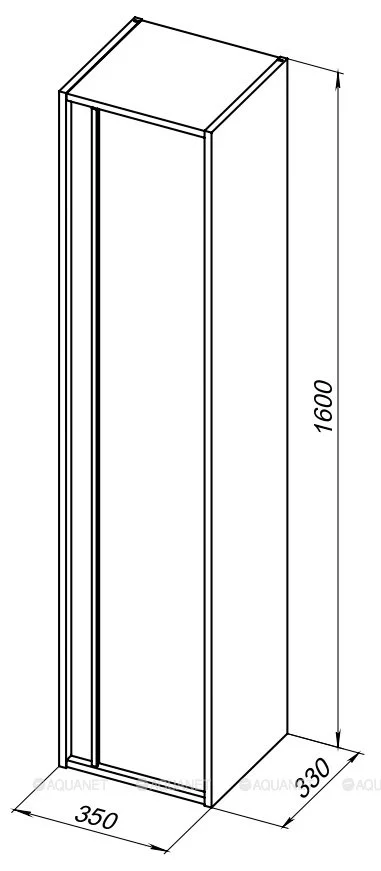 Приобрести aquanet пенал lino 35 см, белый матовый