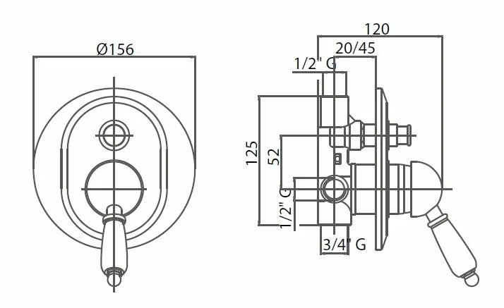 Приобрести cezares смеситель скрытого монтажа venezia, двухпозиционный, золото venezia-vdim-03/24-bi
