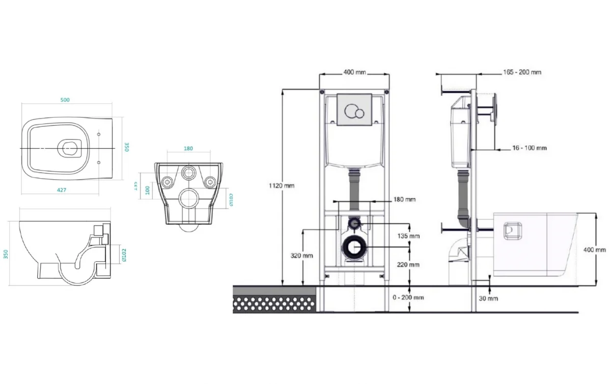 Приобрести santek пэк "нео" (подвесной унитаз с сиденьем, инсталляция, панель хром. глянец)