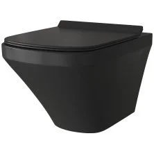 Grossman Унитаз подвесной Color с крышкой дюропласт, микролифт, черный GR-4440BMS