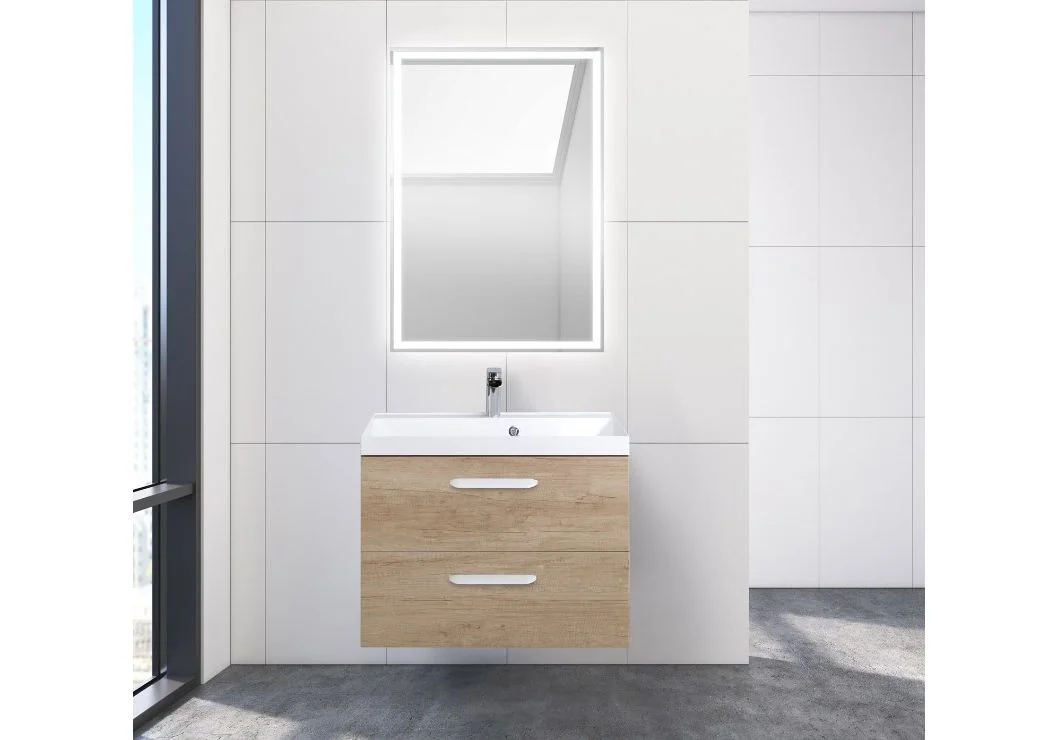 Приобрести тумба подвесная с раковиной belbagno aurora-700-2c-so-rnn 70 см, rovere nebrasca nature