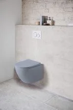 Vincea Унитаз подвесной Globo, ультратонкое сиденье, микролифт, голубой матовый VT1-14SMO