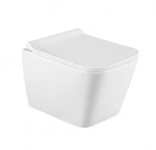 Подвесной унитаз безободковый Sole Cube 2 с крышкой микролифт