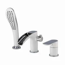 Gappo Смеситель на борт ванны G1148-8, 3 отверстия, белый\хром 93468