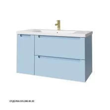 Caprigo Тумба с раковиной TERMIN-Smalty 100 см, левая, голубая, эмаль