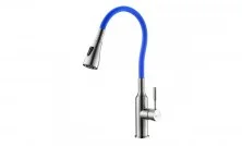 LEMARK Смеситель для кухни Expert, с гибким изливом, голубой LM5082S-Blue