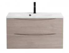 Тумба подвесная с раковиной BelBagno MARINO-1000-2C-SO-RG-P 100 см, Rovere Grigio