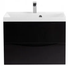 Тумба подвесная с раковиной BelBagno MARINO-700-2C-SO-NL-P 70 см, Nero Lucido