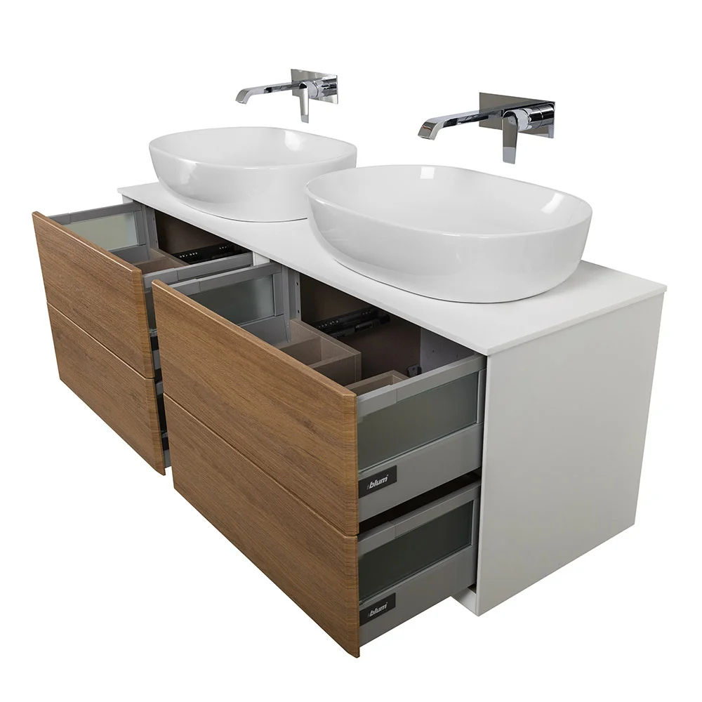 Приобрести cezares тумба со столешницей подвесная bellagio 140 см rovere tabacco, дерево 54716