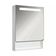 Сomforty Зеркало-шкаф Никосия-60 с подсветкой, белый глянец