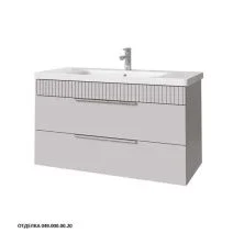 Caprigo Тумба с раковиной MONBAR-Smalty 100 см, серая, эмаль