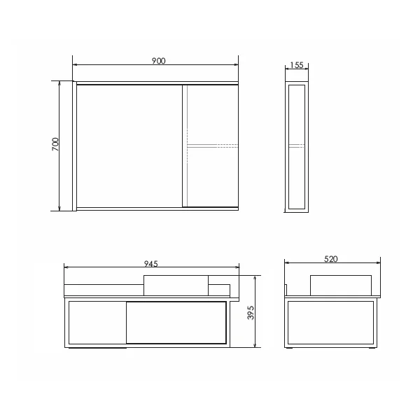 Приобрести сomforty тумба со столешницей и раковиной "лиссабон-95" дуб темный, правая столешница