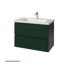 Caprigo Тумба с раковиной FORTE-Smalty 80 см, зеленая, эмаль