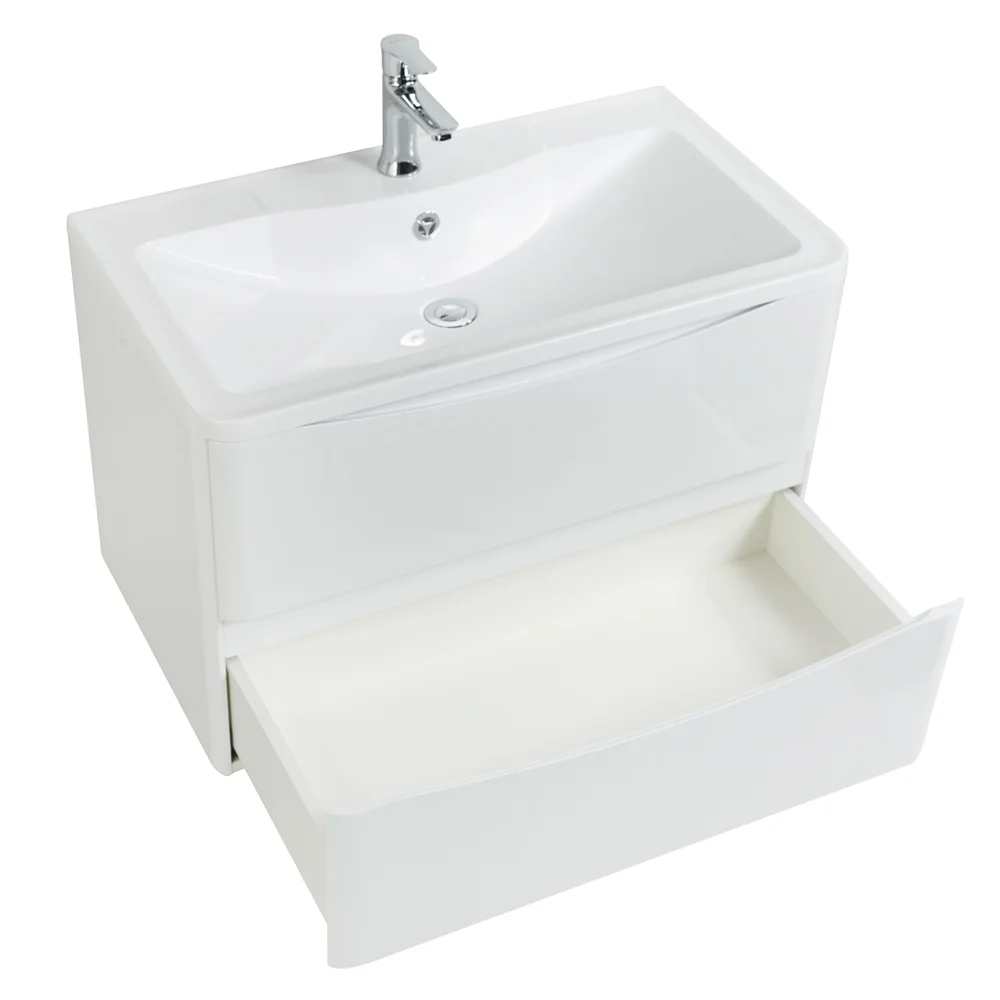 Приобрести belbagno тумба с раковиной acqua 90 см, подвесная bianco lucido, белая раковина