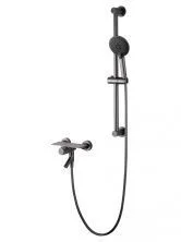 Смеситель для ванны с душевым гарнитуром WONZON & WOGHAND CLICK, Темный графит (WW- FE05L222-BGG)