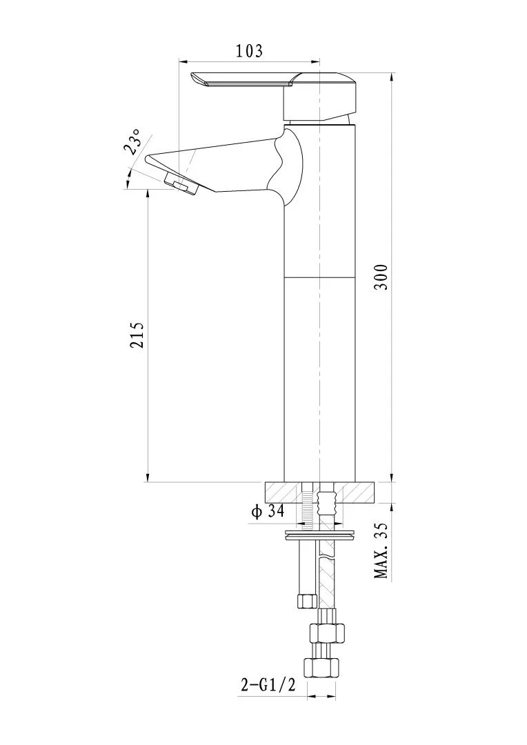 Приобрести смеситель для раковины высокий wonzon & woghand baroque, хром (ww-191104-cr)