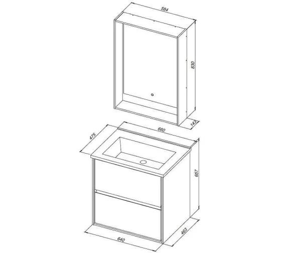 Приобрести aquanet тумба с раковиной милан 65 см, см, черный глянец