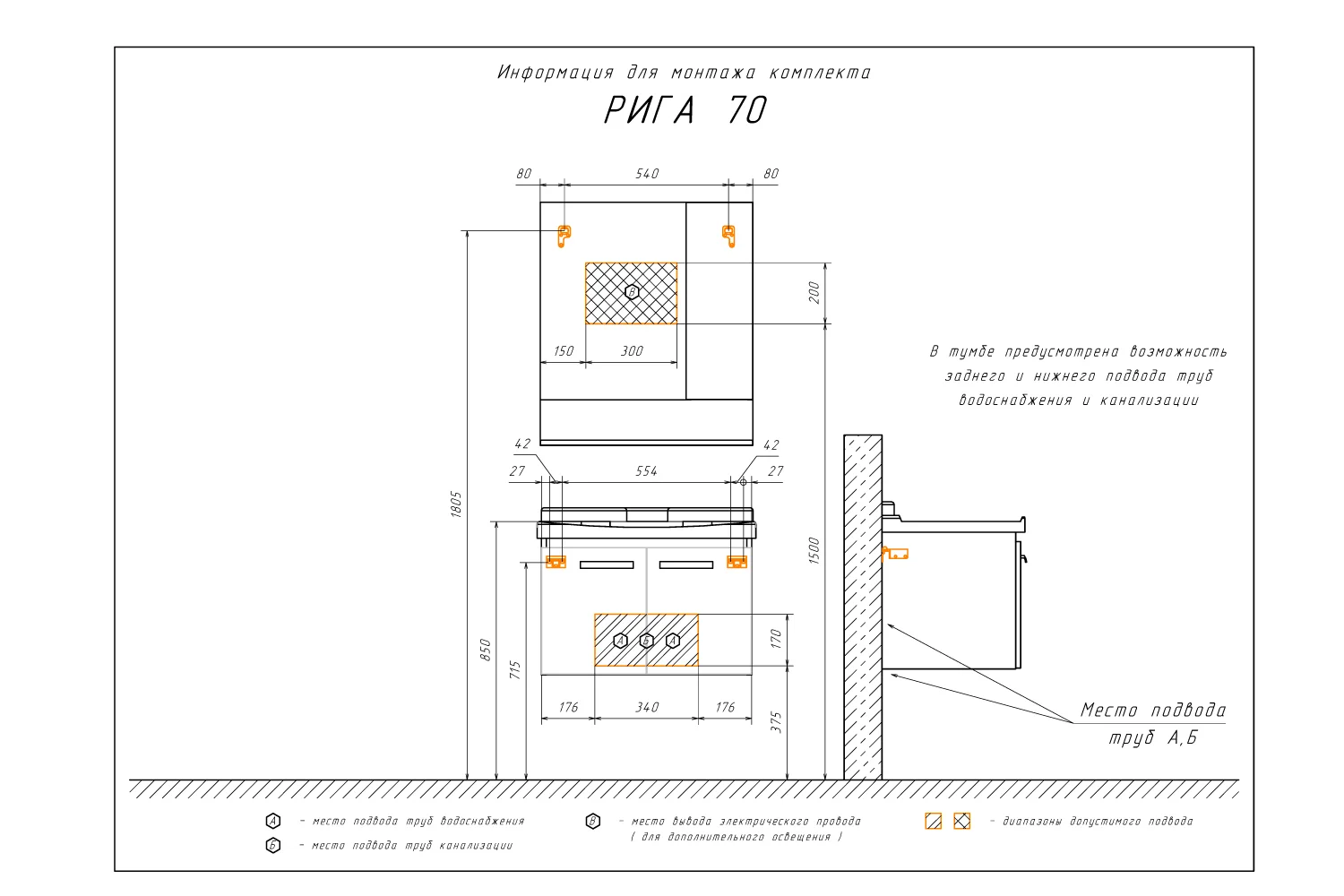Приобрести сomforty тумба с раковиной "рига-70" дуб сонома