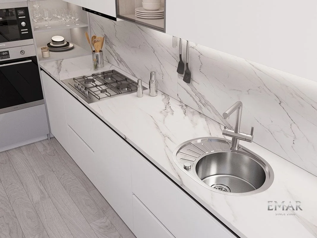 Приобрести oulin кухонная мойка 57х44 см, сатин oulin ol-r101