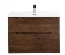 Тумба подвесная с раковиной BelBagno ETNA-800-2C-SO-RW-P 80 см, Rovere Moro