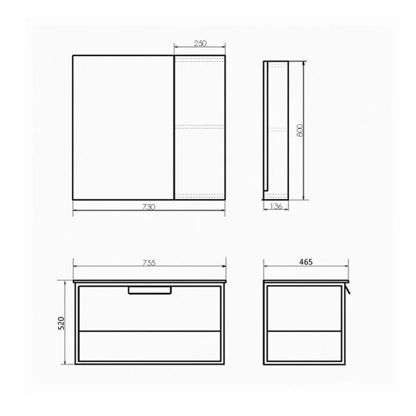 Приобрести сomforty тумба с раковиной бонн 75 графит/дуб дымчатый
