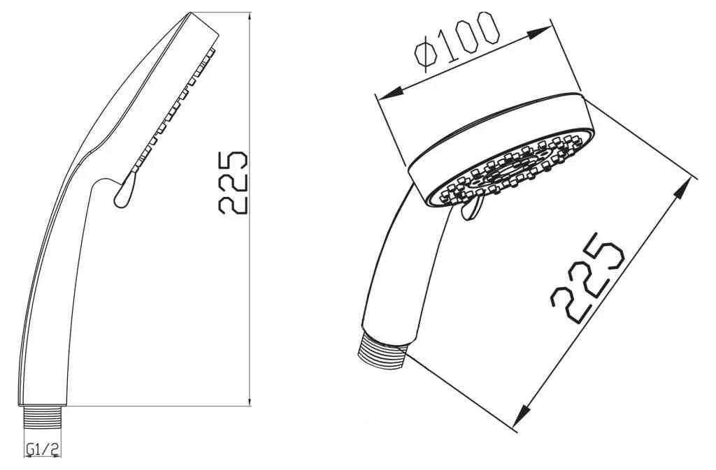 Приобрести belbagno ручной душ nova . сатин bb-d1c1