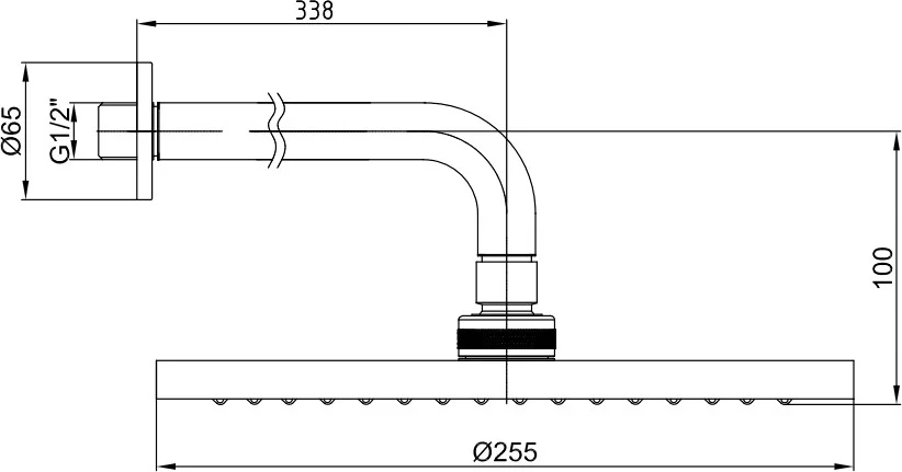 Приобрести e.c.a. верхний душ myra 255 мм 102145034ex