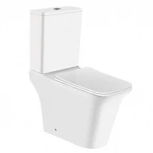 Azario Напольный унитаз-компакт Avero, безободковый, c крышкой с микролифтом AZ-1213A