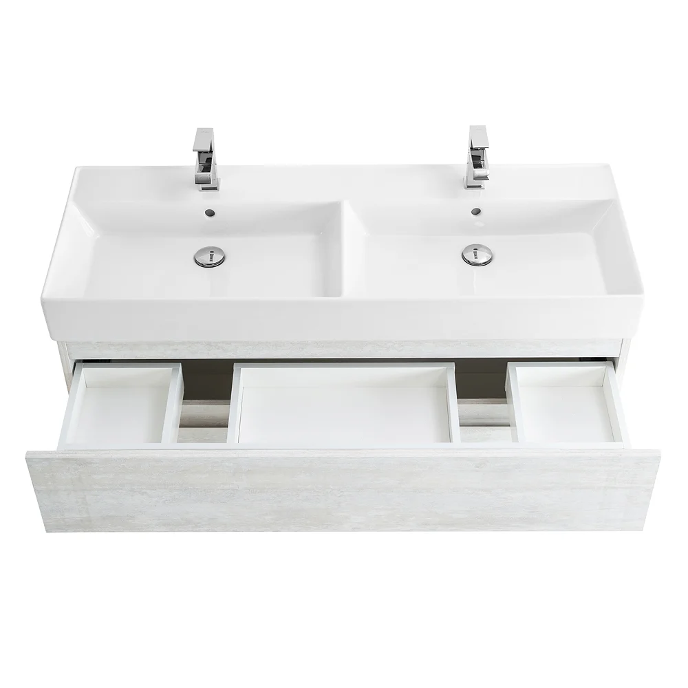 Приобрести cezares тумба подвесная с раковиной molveno 46 120 см legno bianco, белая molveno 46-120-2c-so-2-lb