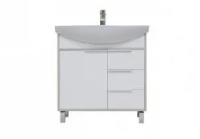Тумба напольная с раковиной Акватон Рико 80 см 1A215401RIB90, 1WH207783, белый/ясень