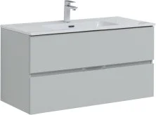 Aquanet Тумба с раковиной Алвита New 100 см, 2 ящика, серый