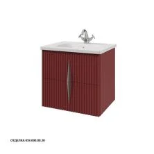 Caprigo Тумба с раковиной NOVARA 60 см, красная, эмаль