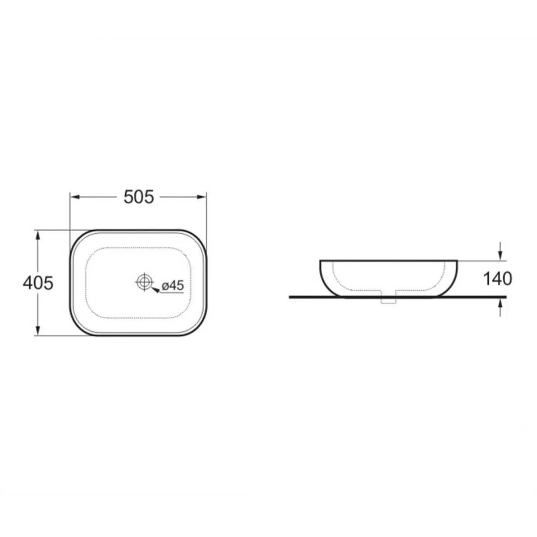 Приобрести vincea раковина накладная 50х40 см, голубая матовая vbs-101mo