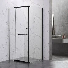 Veconi Душевое ограждение Rovigo 80х80 см, черное, прозрачное RV18B-80-01-C5