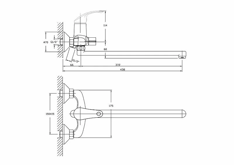 Приобрести haiba смеситель для ванны 220мм, хром hb-2236