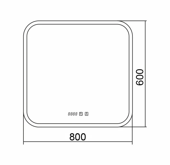 Приобрести azario зеркало стив 80х60 см c подсветкой, сенсор выключатель, bluetooth, подогрев, часы, внешней настройки led-00002377