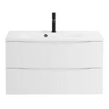 BelBagno Тумба с раковиной MARINO 110 см, подвесная Bianco Opaco, белая раковина