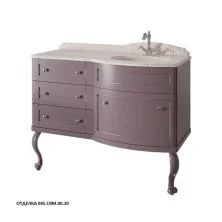 Caprigo Тумба с раковиной IMPERIO 120 см, правая, коричневая, эмаль