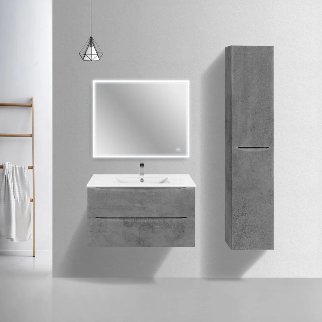 Приобрести vincea тумба подвесная mia slim 90 см, бетон vmc-2mc900s1bt;vbs-13990s1