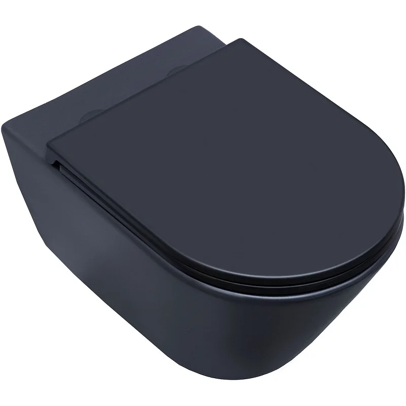 Приобрести aquanet подвесной унитаз lake lake-wb черный матовый