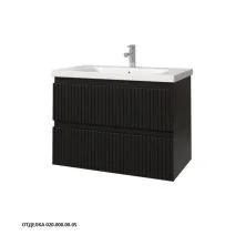 Caprigo Тумба с раковиной FORTE-Smalty STRIPE 80 см, графит, эмаль