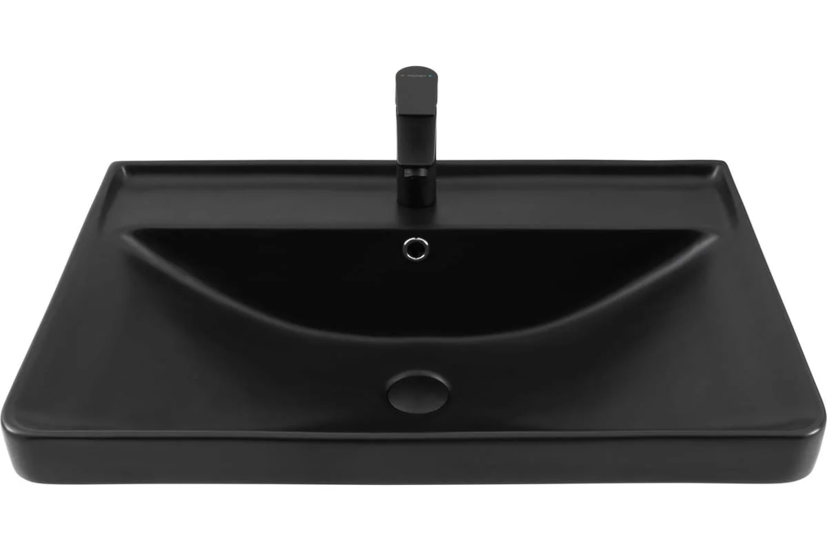 Приобрести aquanet раковина ирис 70х47 см, черная матовая