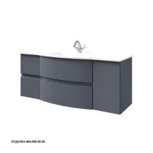 Caprigo Тумба с раковиной INTEGRA 130 см, левая, графит, эмаль