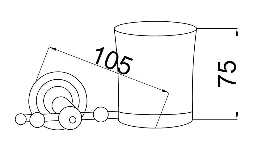 Приобрести boheme стакан для зубных щеток brillante, хром\кристаллы 10433