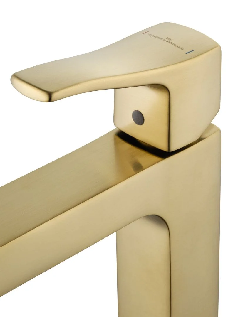 Приобрести смеситель для раковины высокий wonzon & woghand flex, брашированное золото (ww-88019072-bg)