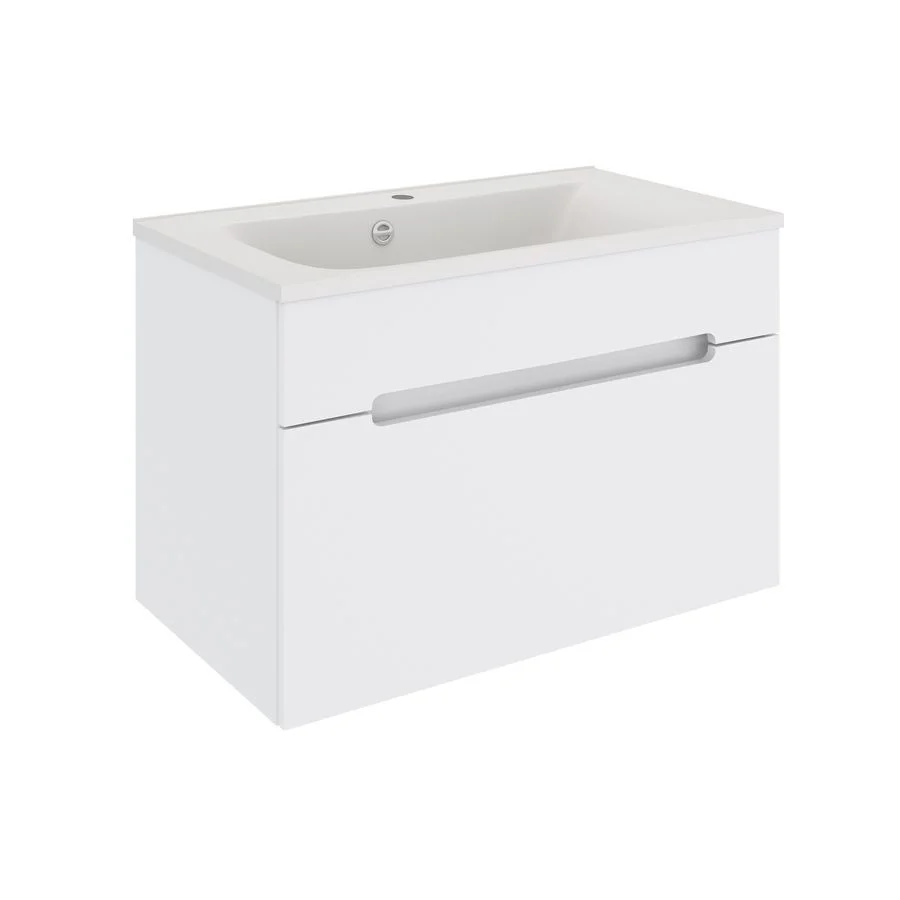 Приобрести aqua de marco тумба подвесная с раковиной olivia 80см, один ящик, белый 2080coli/h; 280olivia