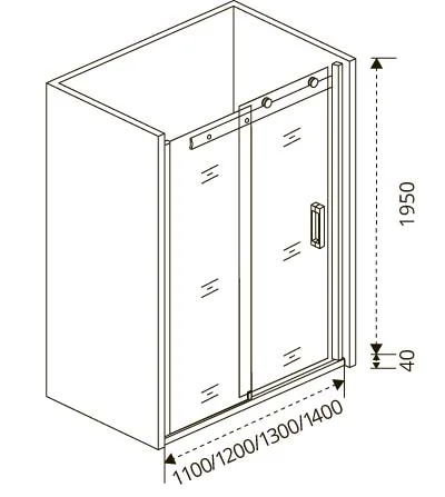 Приобрести bas душевая дверь puerta 1300х1950 мм wtw-130-c-ch